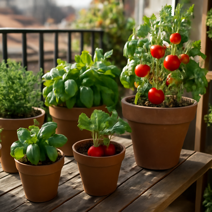 Wie du Kräuter und Gemüse auf kleinstem Raum anbauen kannst