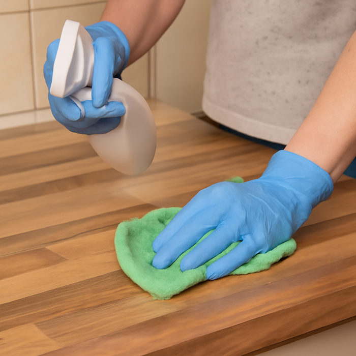 Arbeitsplatten richtig reinigen – So bleibt Holz, Granit & Kunststoff hygienisch und schön