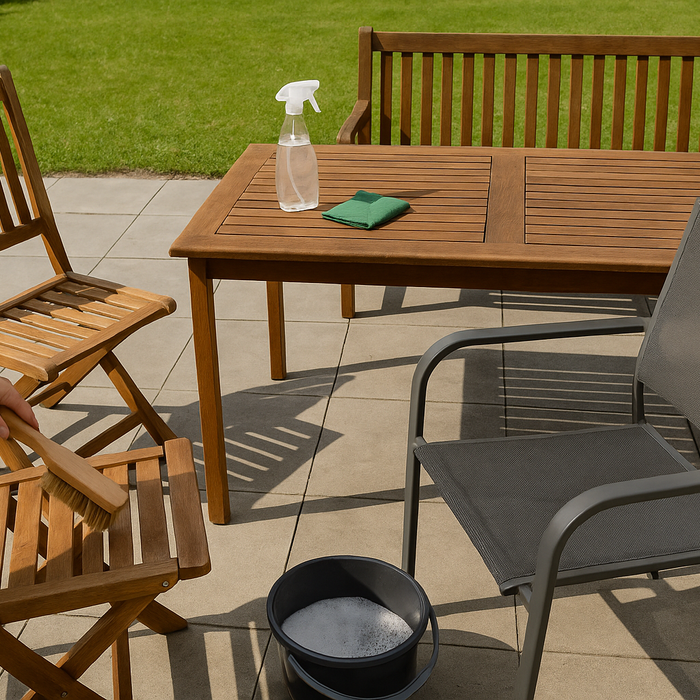 So reinigst und pflegst du deine Gartenmöbel richtig