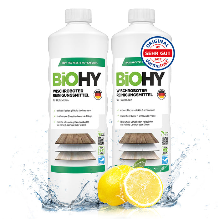 Wiper robot Cleaning agent for wooden floors, cleaner for wiping robots, non-foaming floor cleaner, organic concentrate