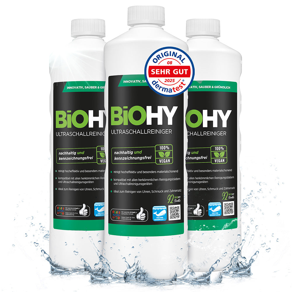 Pulitore ad ultrasuoni BiOHY, detergente per bagno ad ultrasuoni, agente di pulizia ad ultrasuoni, detergente per dispositivo ad ultrasuoni