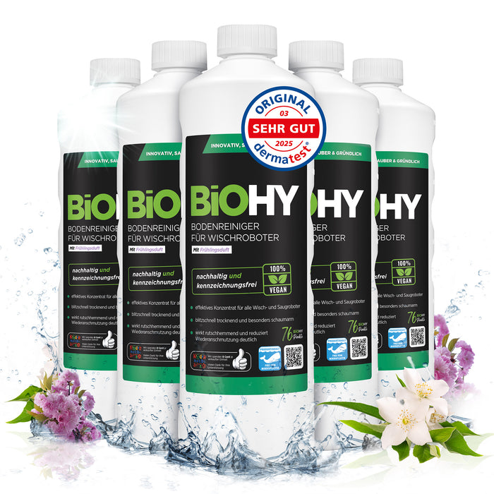 Detergente per pavimenti BiOHY per robot di pulizia, detergente organico, cura per la pulizia dei pavimenti, detergente per pavimenti non schiumogeno
