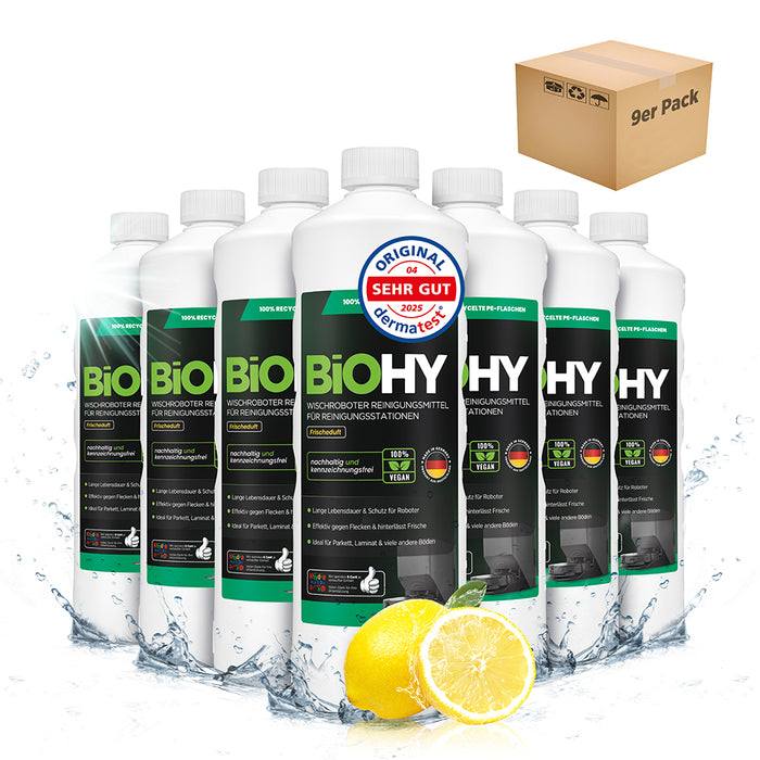BiOHY Mopping robot cleaning agent for cleaning stations, cleaner for mopping robots, non-mudding floor cleaner, organic concentrate