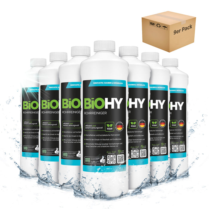 Detergente per tubi BiOHY, detergente per scarichi, agente senza materie prime, concentrato professionale