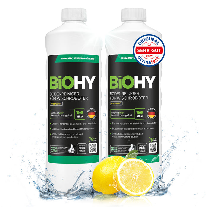 BiOHY floor cleaner for wiping robots, organic cleaner, floor wiping care, non-foaming floor cleaner
