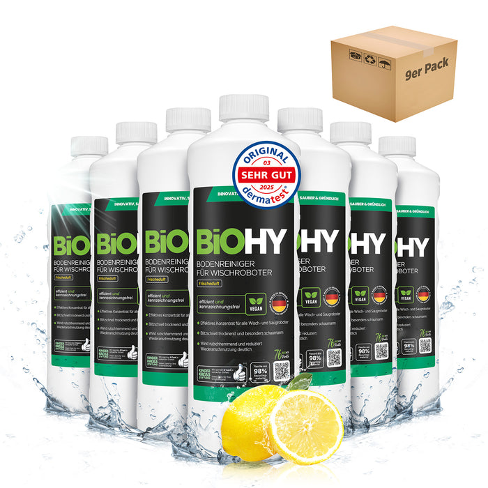 BiOHY floor cleaner for wiping robots, organic cleaner, floor wiping care, non-foaming floor cleaner