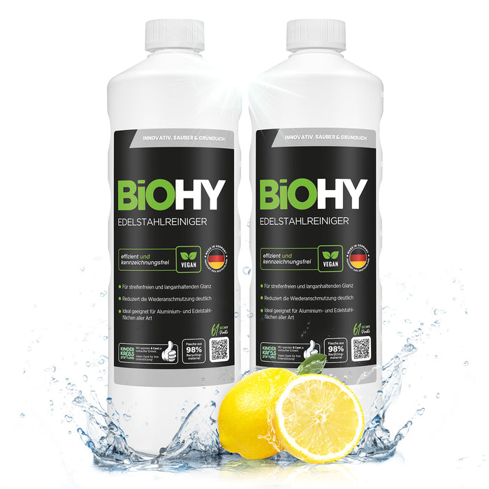 Detergente per acciaio inossidabile BiOHY, spray detergente per acciaio inossidabile, prodotto per la cura dell'acciaio inossidabile, detergente per acciaio inossidabile