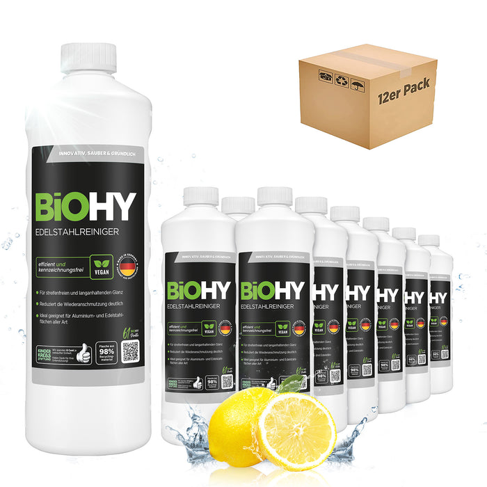Detergente per acciaio inossidabile BiOHY, spray detergente per acciaio inossidabile, prodotto per la cura dell'acciaio inossidabile, detergente per acciaio inossidabile