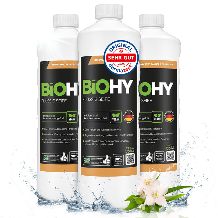 BiOHY Flüssig Seife – umweltfreundlich, vegan & Made in Germany (Anwendung)