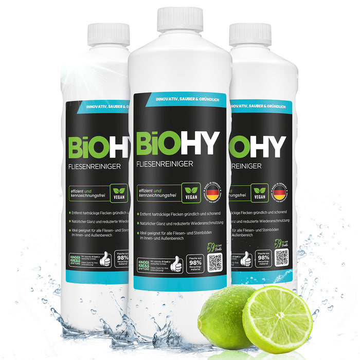 BiOHY Fliesenreiniger – umweltfreundlich, vegan & Made in Germany (Anwendung)