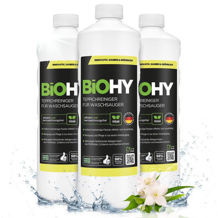 BiOHY battitappeto per aspirapolvere, shampoo per tappeti, detergenti per tessuti, pulitori a vapore per tappeti