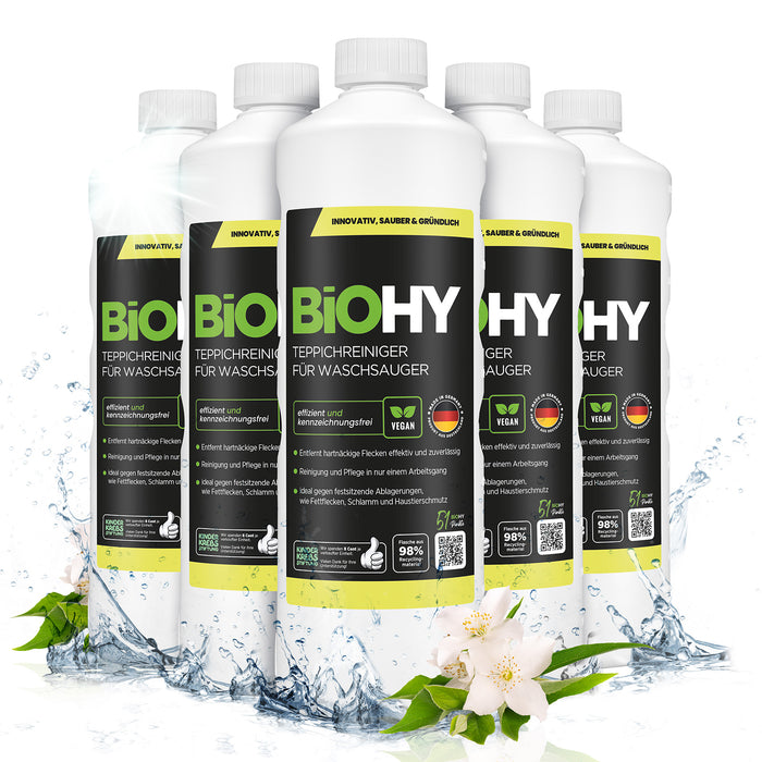 BiOHY battitappeto per aspirapolvere, shampoo per tappeti, detergenti per tessuti, pulitori a vapore per tappeti
