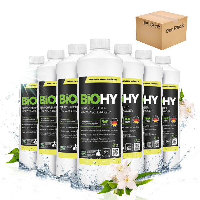 BiOHY battitappeto per aspirapolvere, shampoo per tappeti, detergenti per tessuti, pulitori a vapore per tappeti