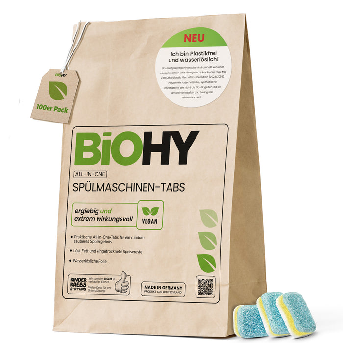 Pastiglie per lavastoviglie BiOHY All-in-One, Pastiglie per lavastoviglie, Pastiglie per lavastoviglie, Pastiglie per risciacquo