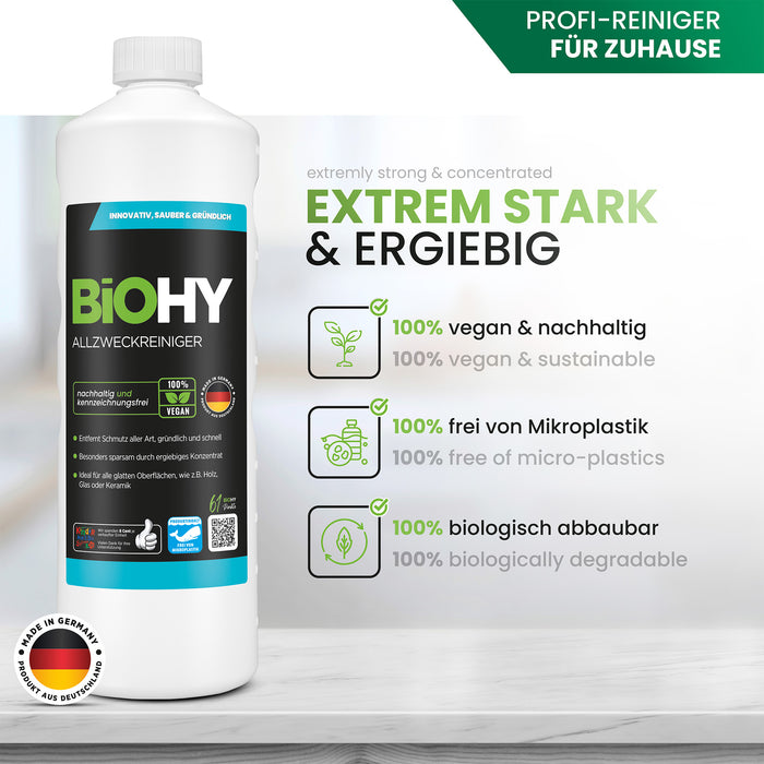 BiOHY all-purpose cleaner, all-purpose cleaner, universal cleaner, organic concentrate