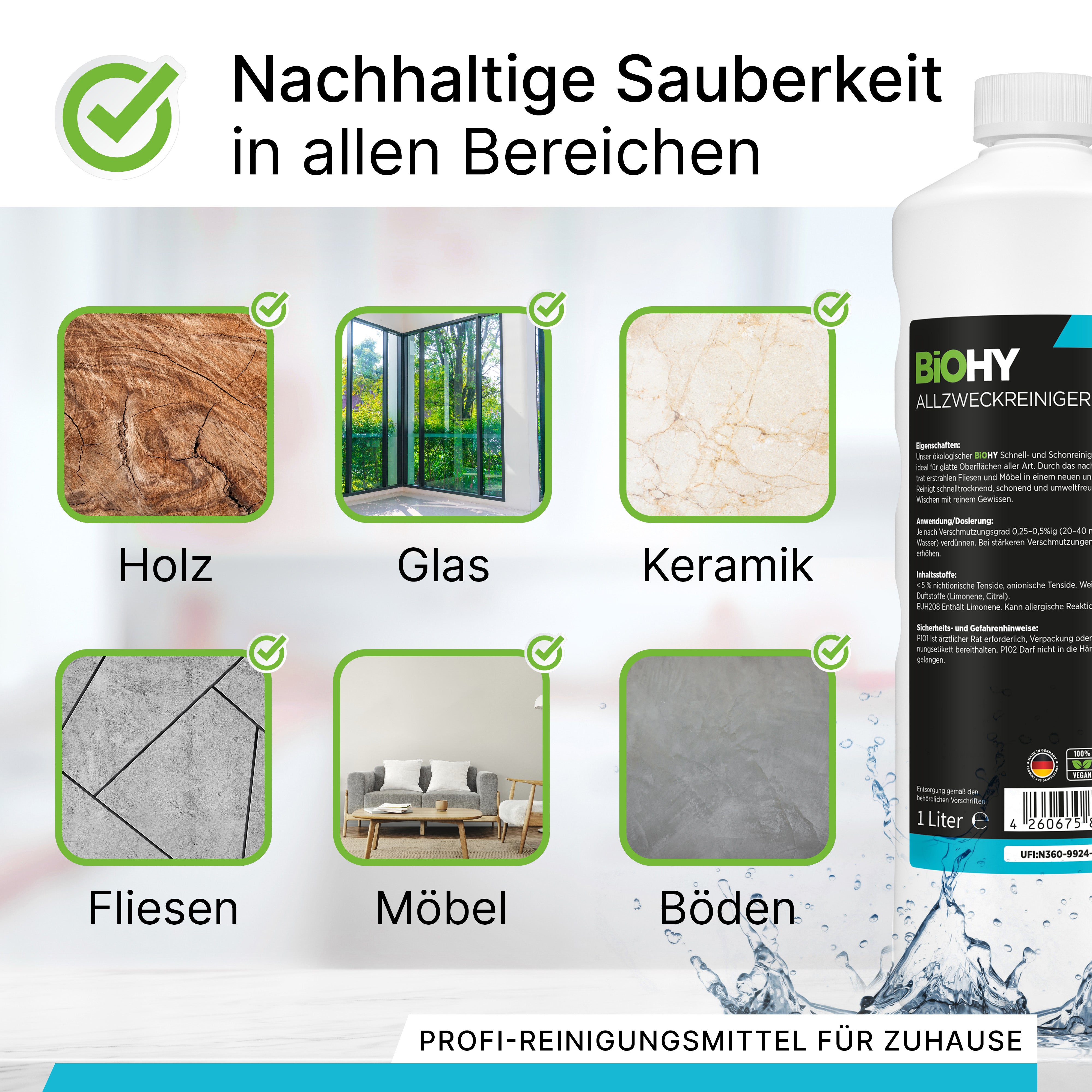 Detergente multiuso BiOHY, detergente multiuso, detergente universale, concentrato organico