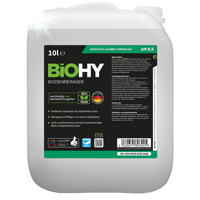 Detergente per pavimenti BiOHY, detergente per pavimenti, detergente per pavimenti non schiumogeno, concentrato organico