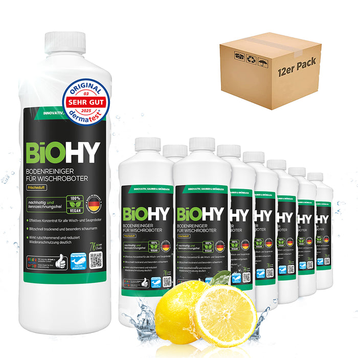 BiOHY floor cleaner for wiping robots, organic cleaner, floor wiping care, non-foaming floor cleaner