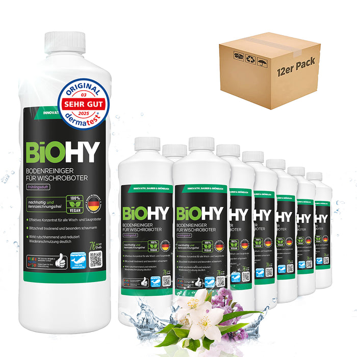 BiOHY floor cleaner for wiping robots, organic cleaner, floor wiping care, non-foaming floor cleaner