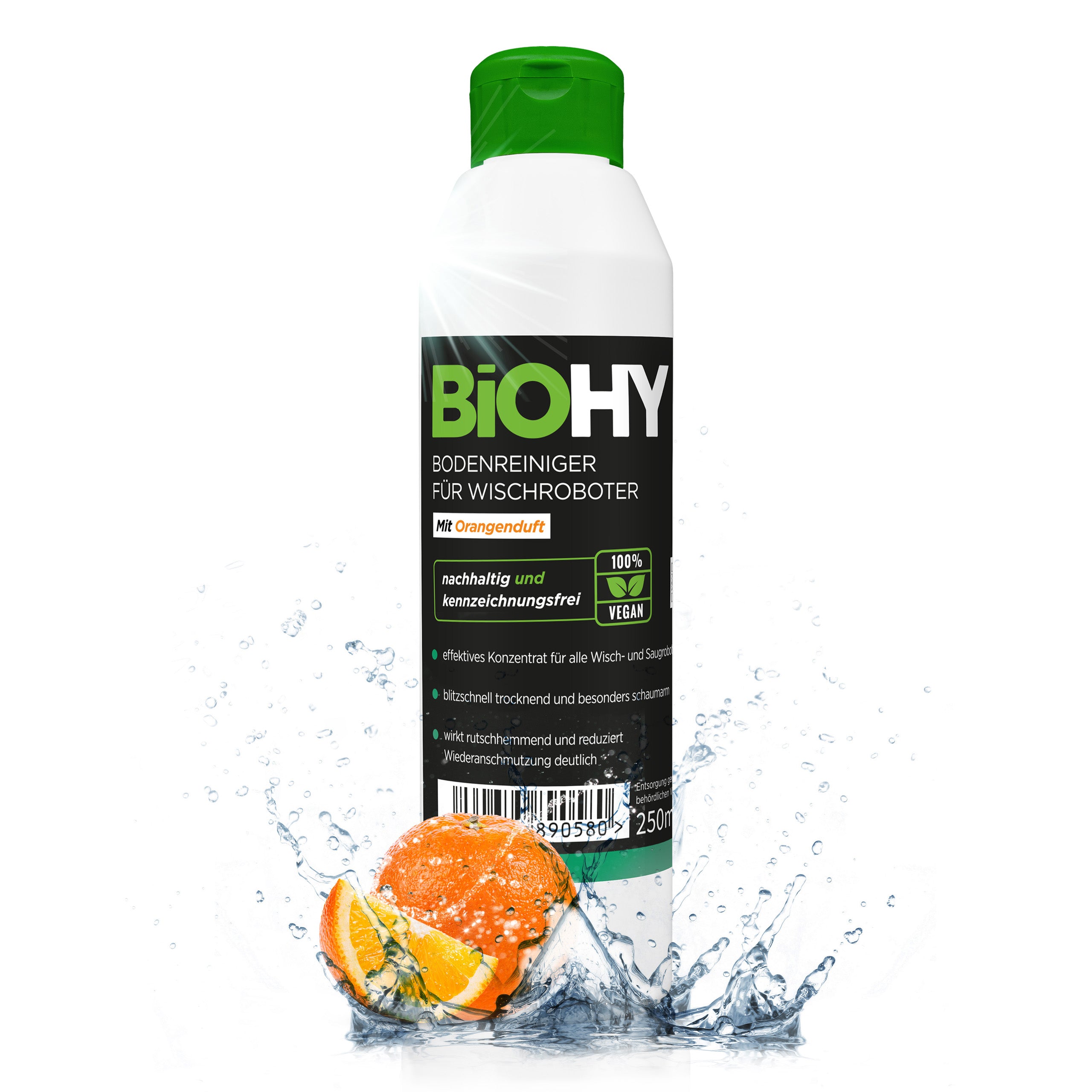 BiOHY floor cleaner for wiping robots, organic cleaner, floor wiping care, non-foaming floor cleaner