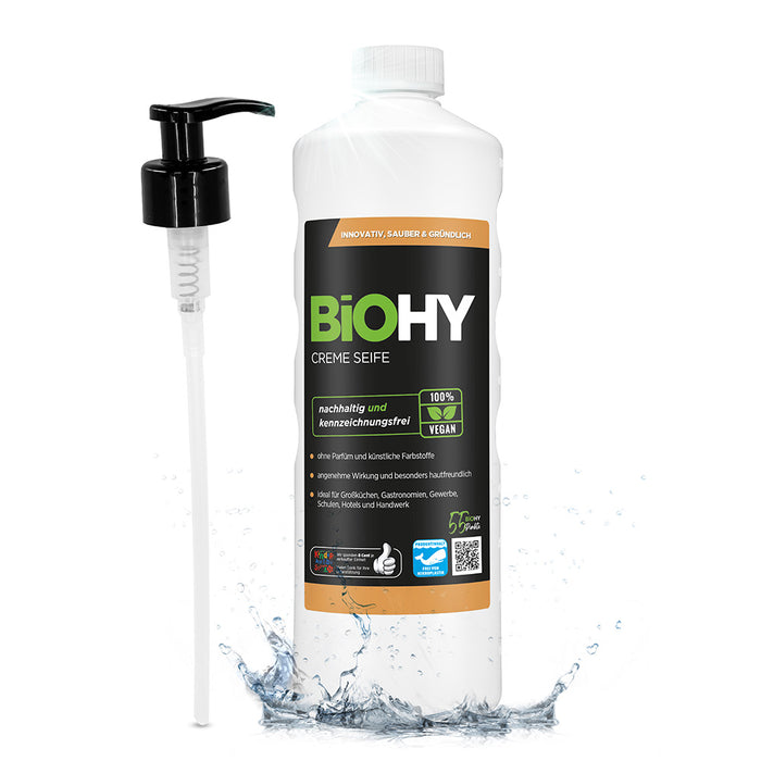 Sapone in crema BiOHY, lozione detergente delicata per la pelle, sapone per le mani senza fosfati, crema saponata idratante