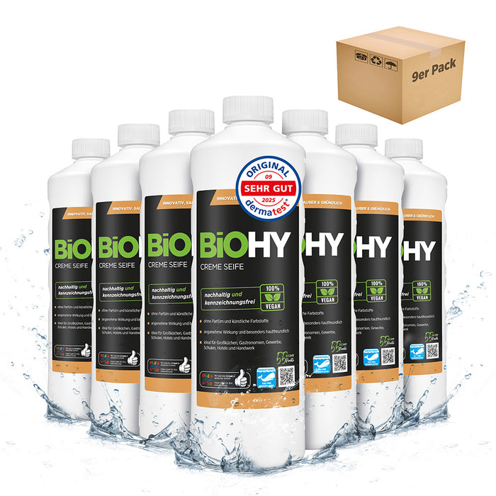 Sapone in crema BiOHY, lozione detergente delicata per la pelle, sapone per le mani senza fosfati, crema saponata idratante