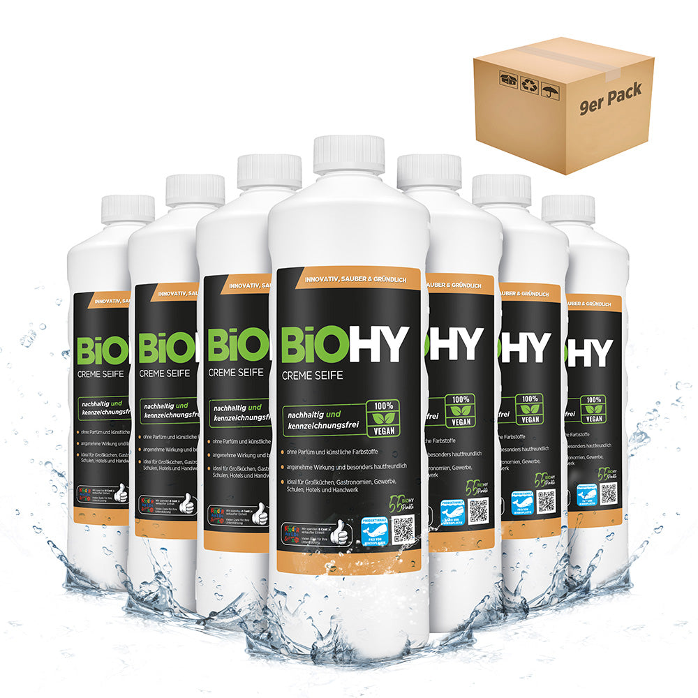 Sapone in crema BiOHY, lozione detergente delicata per la pelle, sapone per le mani senza fosfati, crema saponata idratante