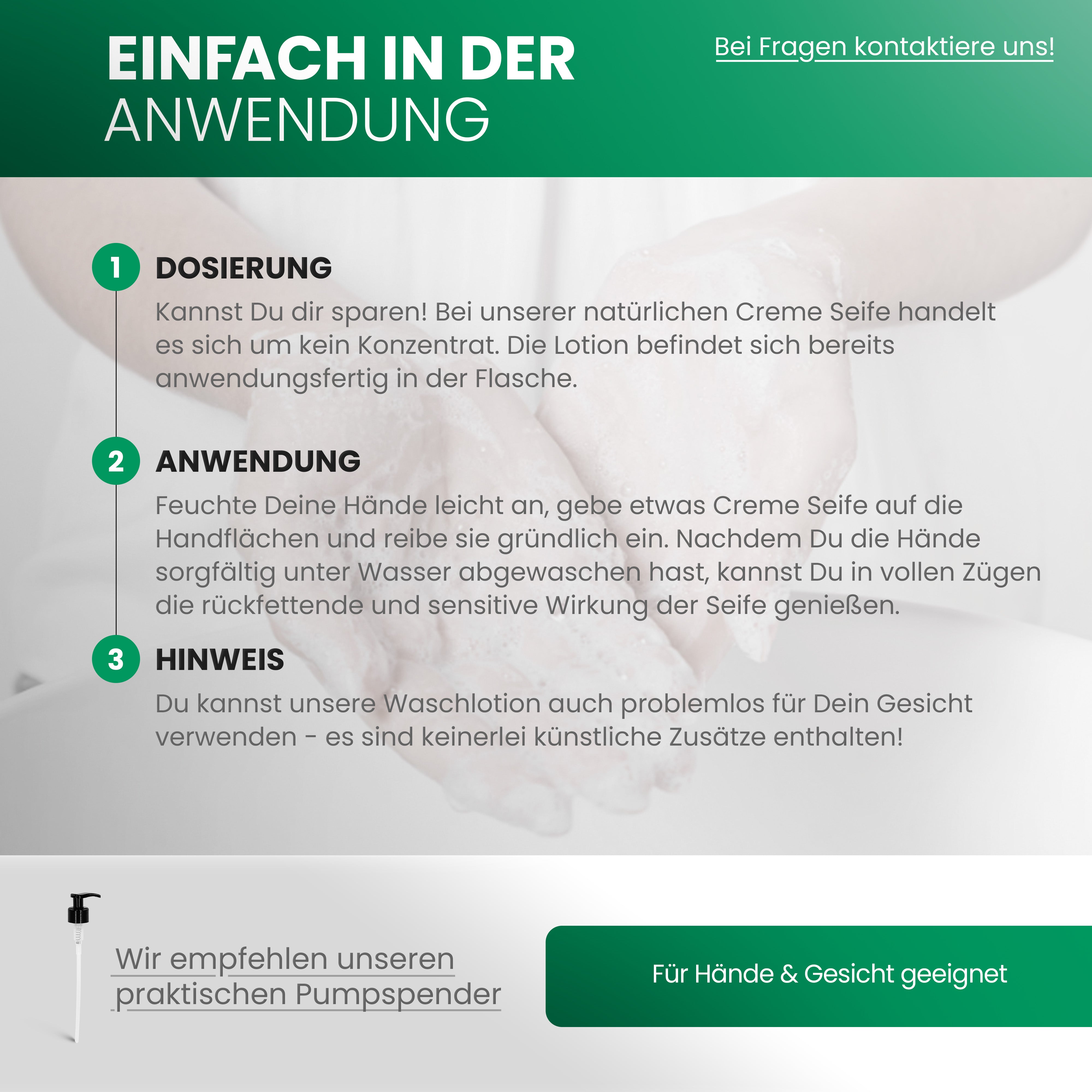 Sapone in crema BiOHY, lozione detergente delicata per la pelle, sapone per le mani senza fosfati, crema saponata idratante