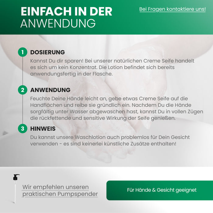 Sapone in crema BiOHY, lozione detergente delicata per la pelle, sapone per le mani senza fosfati, crema saponata idratante