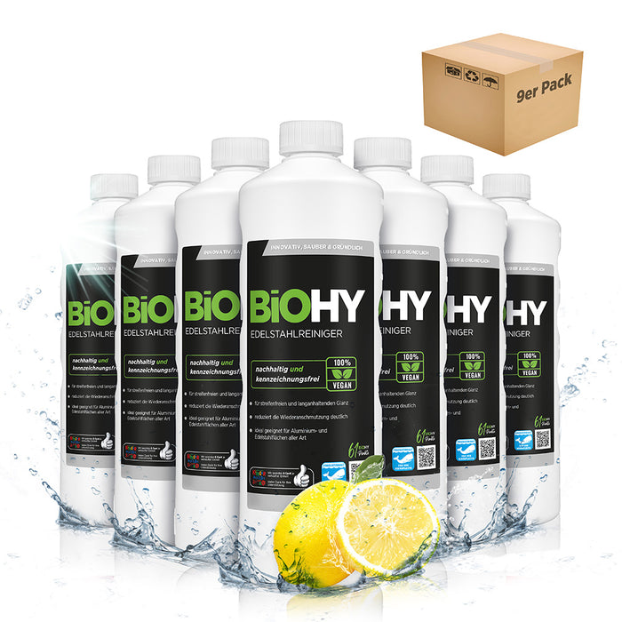 Detergente per acciaio inossidabile BiOHY, spray detergente per acciaio inossidabile, prodotto per la cura dell'acciaio inossidabile, detergente per acciaio inossidabile