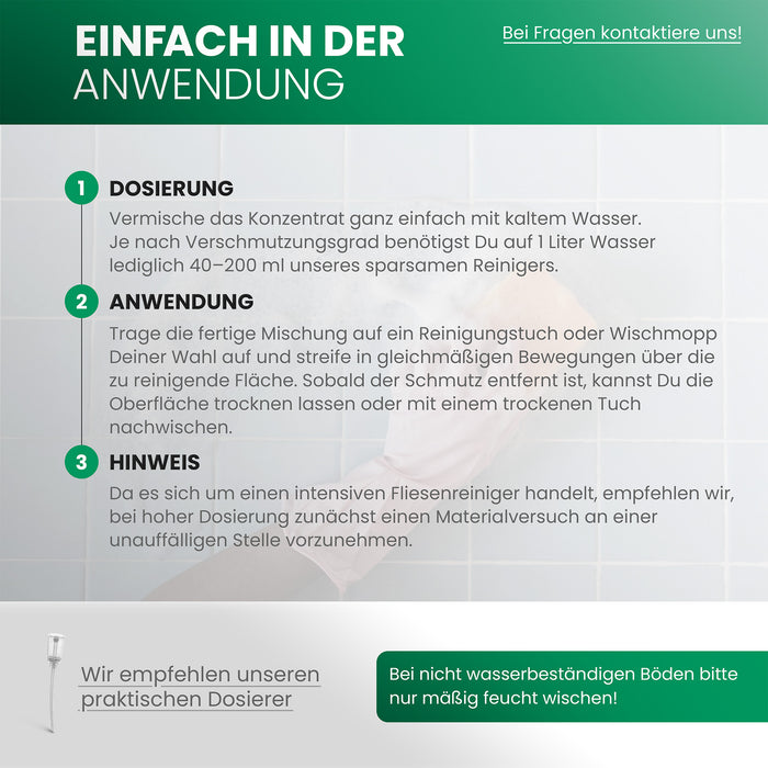 Detergente per piastrelle BiOHY, detergente per pavimenti in piastrelle, olio per piastrelle, detergente per piastrelle