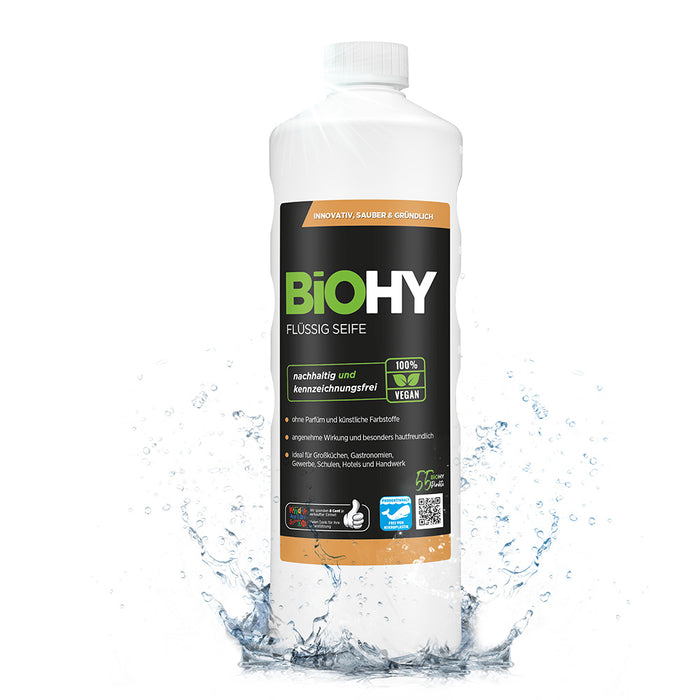 Sapone liquido BiOHY, sapone liquido per le mani, sapone per il viso, lozione detergente per pelli sensibili