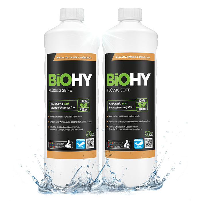 Sapone liquido BiOHY, sapone liquido per le mani, sapone per il viso, lozione detergente per pelli sensibili