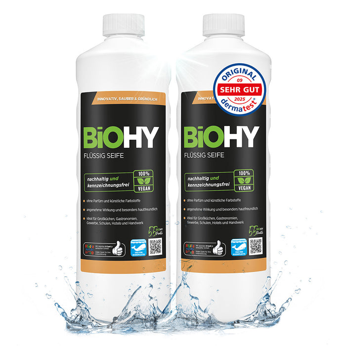 Sapone liquido BiOHY, sapone liquido per le mani, sapone per il viso, lozione detergente per pelli sensibili
