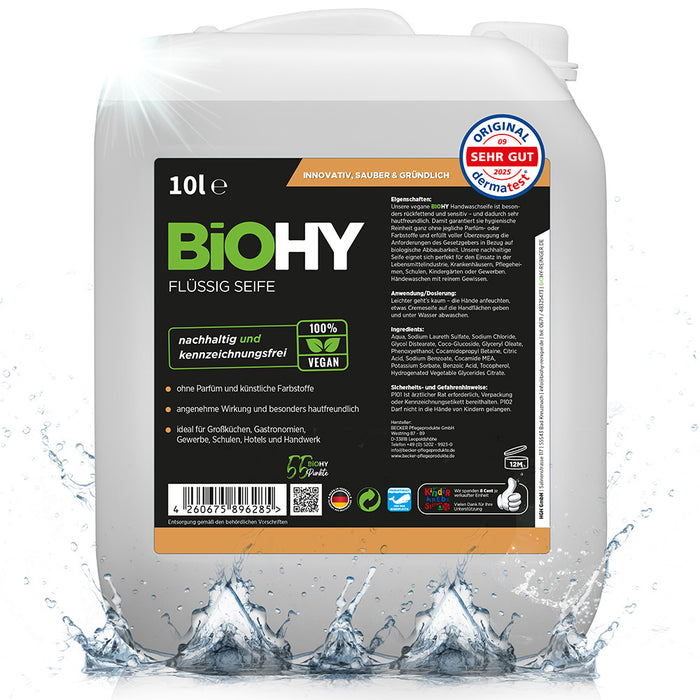 Sapone liquido BiOHY, sapone liquido per le mani, sapone per il viso, lozione detergente per pelli sensibili