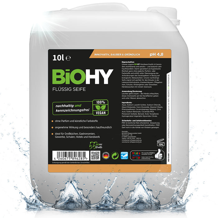 Sapone liquido BiOHY, sapone liquido per le mani, sapone per il viso, lozione detergente per pelli sensibili