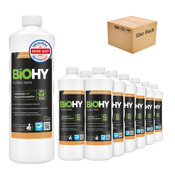 Sapone liquido BiOHY, sapone liquido per le mani, sapone per il viso, lozione detergente per pelli sensibili