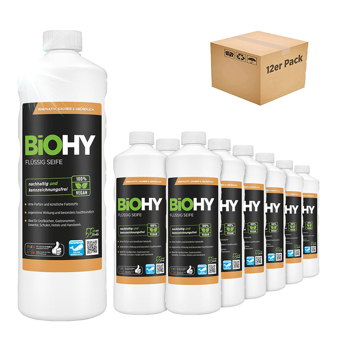 Sapone liquido BiOHY, sapone liquido per le mani, sapone per il viso, lozione detergente per pelli sensibili