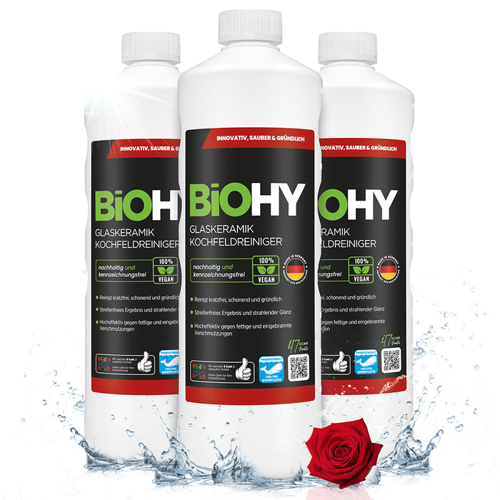 Detergente per piani cottura in vetroceramica BiOHY, detergente per piani cottura in vetroceramica, detergente per vetroceramica, detergente per fornelli
