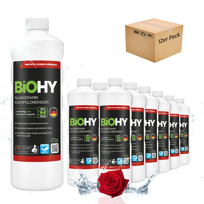 Detergente per piani cottura in vetroceramica BiOHY, detergente per piani cottura in vetroceramica, detergente per vetroceramica, detergente per fornelli