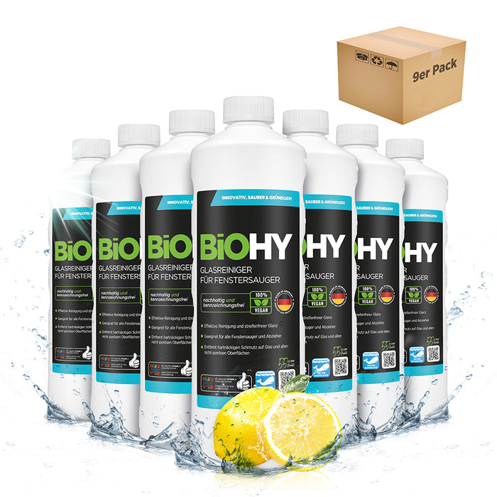 BiOHY glass cleaner for window vacuums, window cleaning agents, glass cleaners, window cleaners
