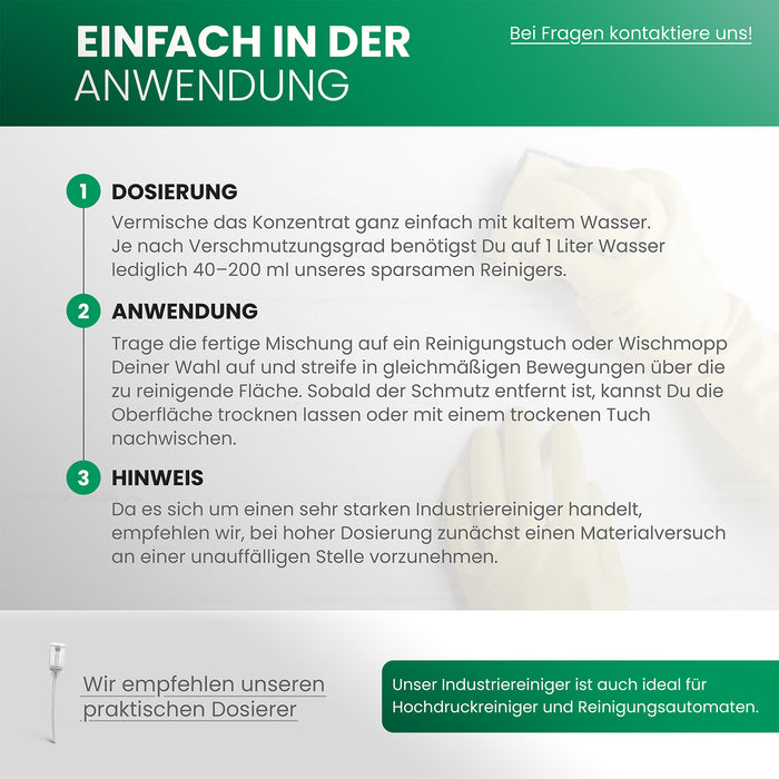 Detergente industriale BiOHY, detergente per officine, detergente universale, concentrato organico