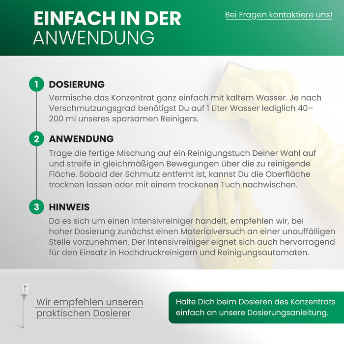 Detergente intensivo BiOHY, detergente industriale, detergente universale, detergente concentrato
