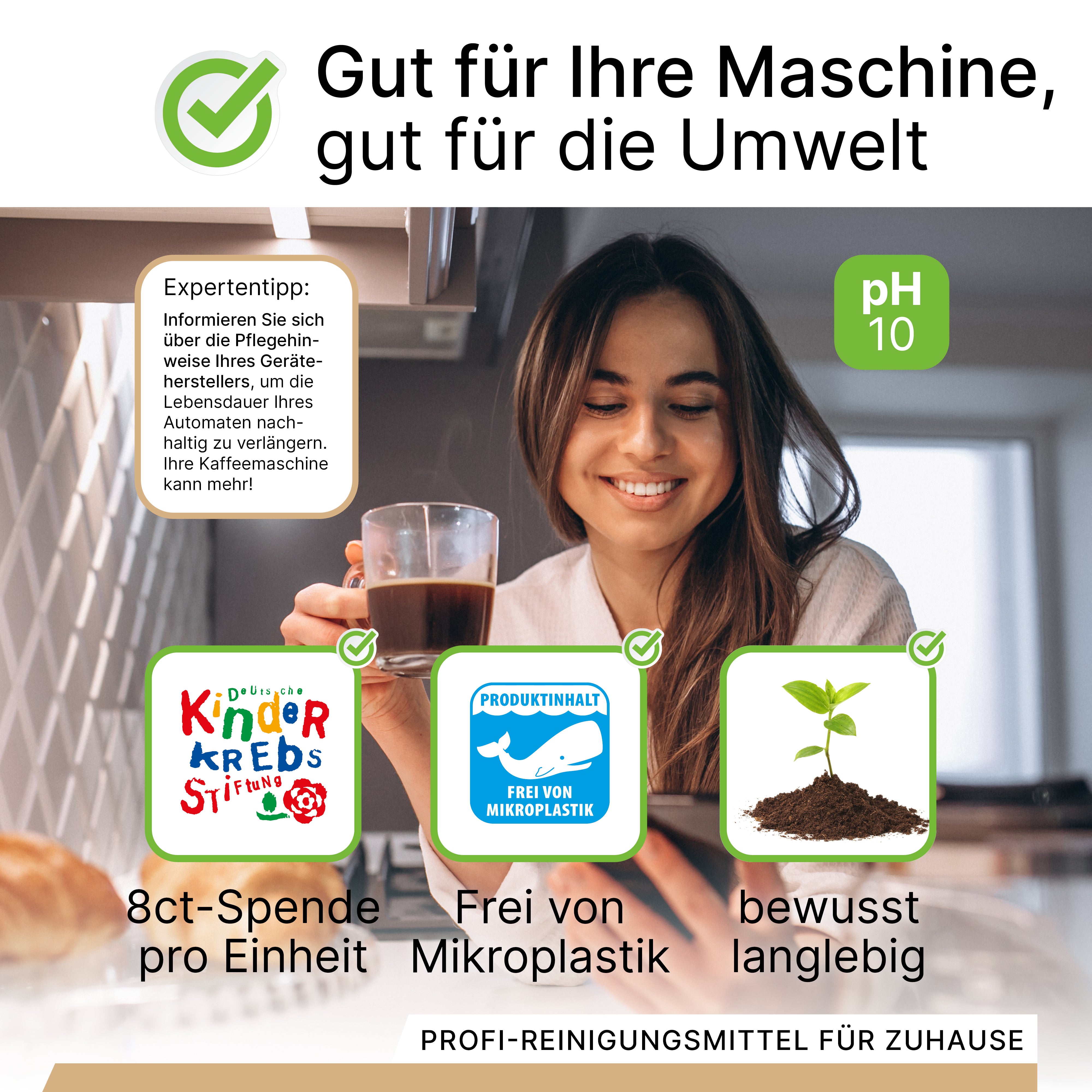 Pastiglie detergenti BiOHY per macchine da caffè completamente automatiche, pastiglie decalcificanti, decalcificanti per macchine da caffè completamente automatiche, pastiglie per la pulizia di macchine da caffè