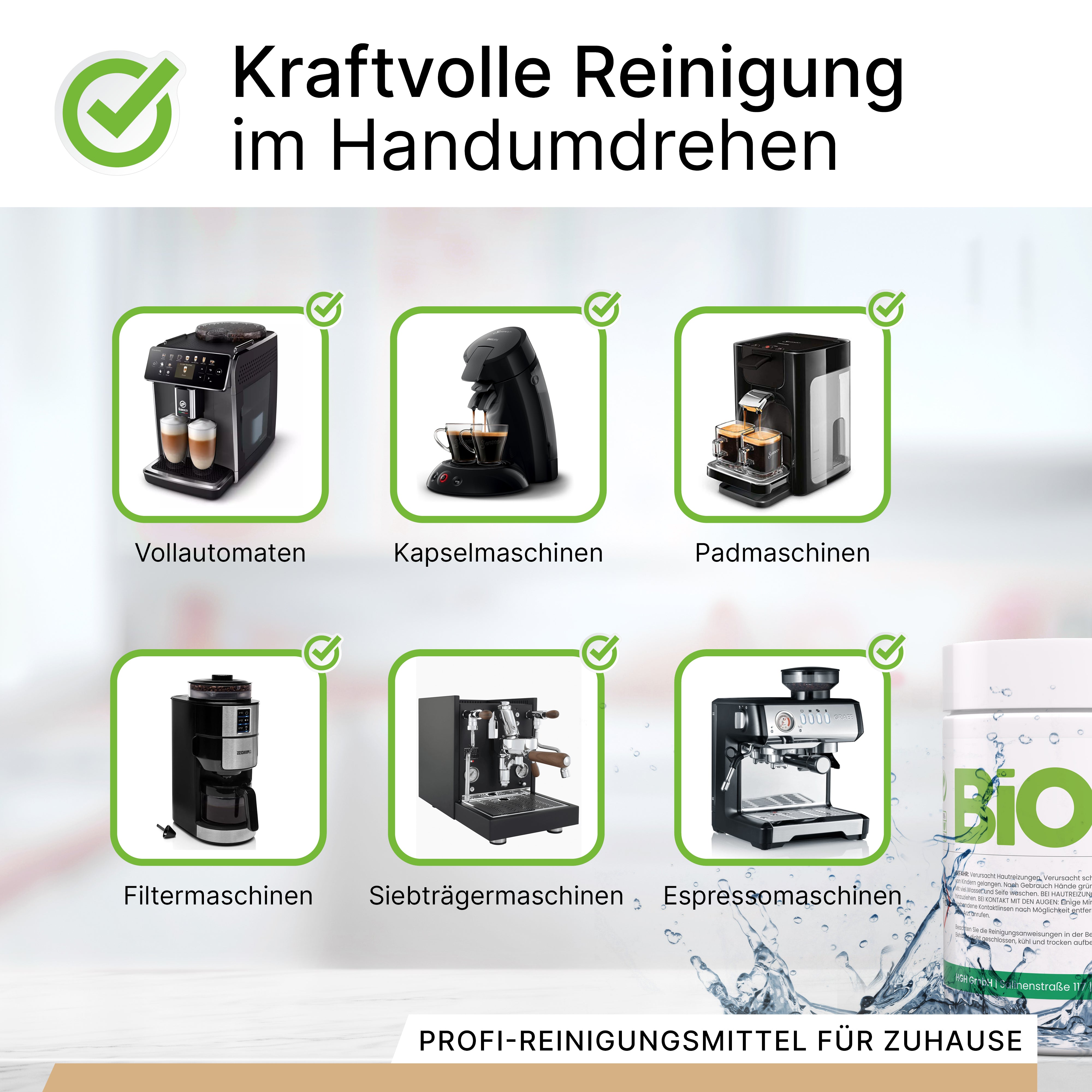 Pastiglie detergenti BiOHY per macchine da caffè completamente automatiche, pastiglie decalcificanti, decalcificanti per macchine da caffè completamente automatiche, pastiglie per la pulizia di macchine da caffè