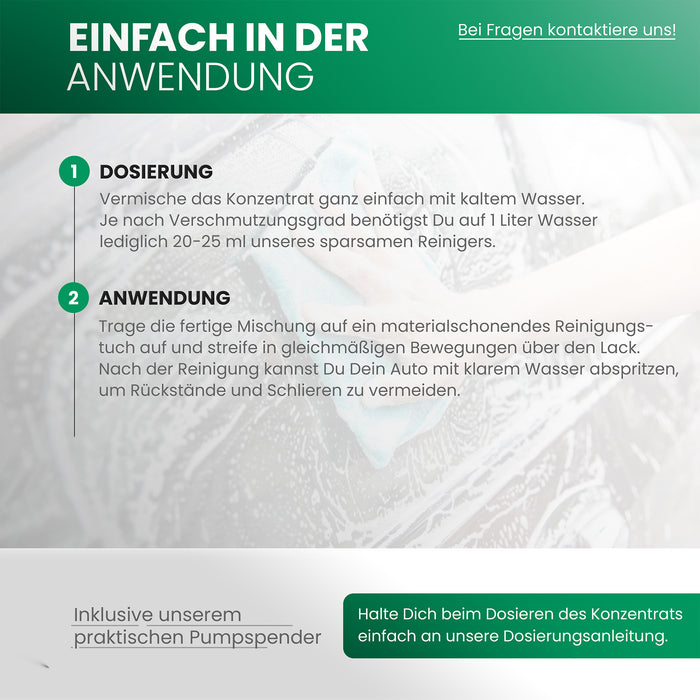 Shampoo per auto BiOHY, lavaggio auto, shampoo per auto, detergente schiumogeno