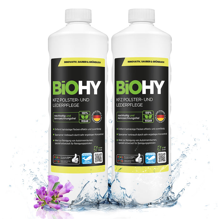 BiOHY car upholstery &amp; leather care, car upholstery cleaner, car seat cleaner, interior care