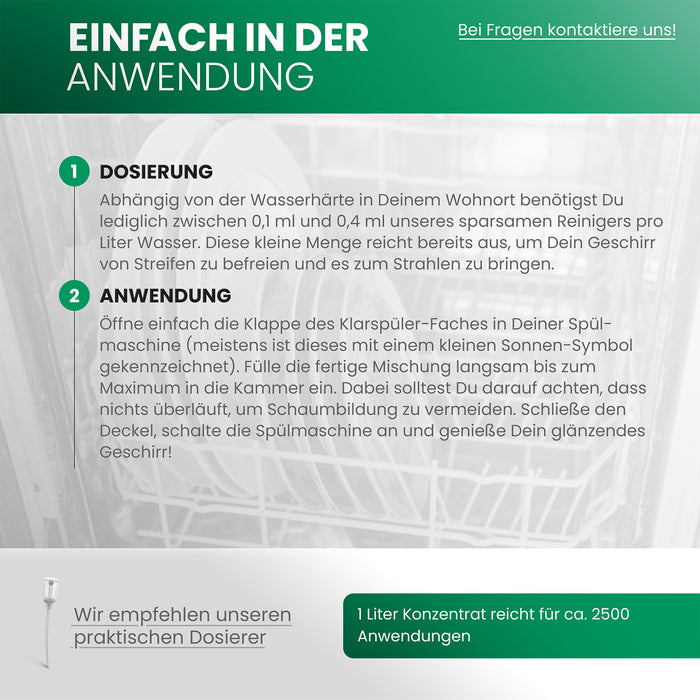 BiOHY brillantante, detergente per vetri lavastoviglie, detersivo per piatti, detergente per posate