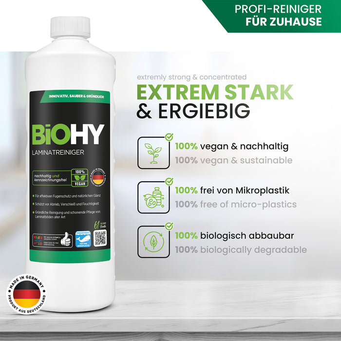 BiOHY laminate cleaner, laminate care, vinyl cleaner, laminate care products