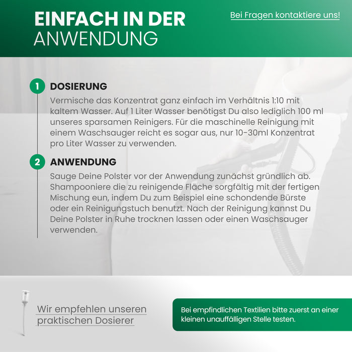 Detergente per tappezzeria BiOHY, detergente per tessuti, detergente per tappezzeria, detergente per divani, B2B